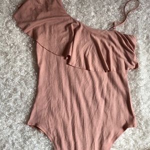 ANTHROPOLOGIE Sanctuary Blush OffShoulder Bodysuit